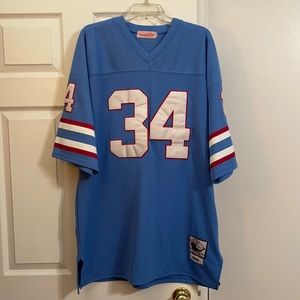 Earl Campbell Jersey Mitchell & Ness Embroidered Signature 100% Polyester
